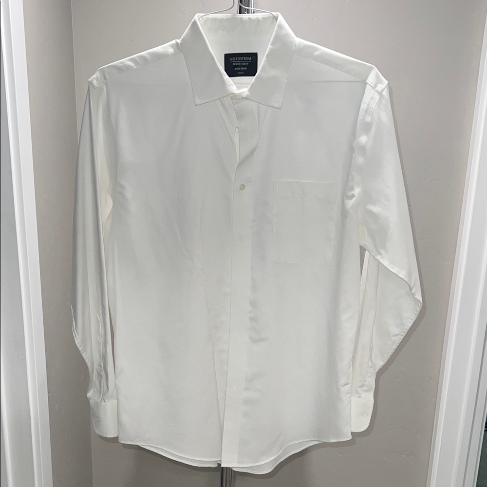 Nordstrom Classic White Dress Shirt 32-33 with 16 in neck